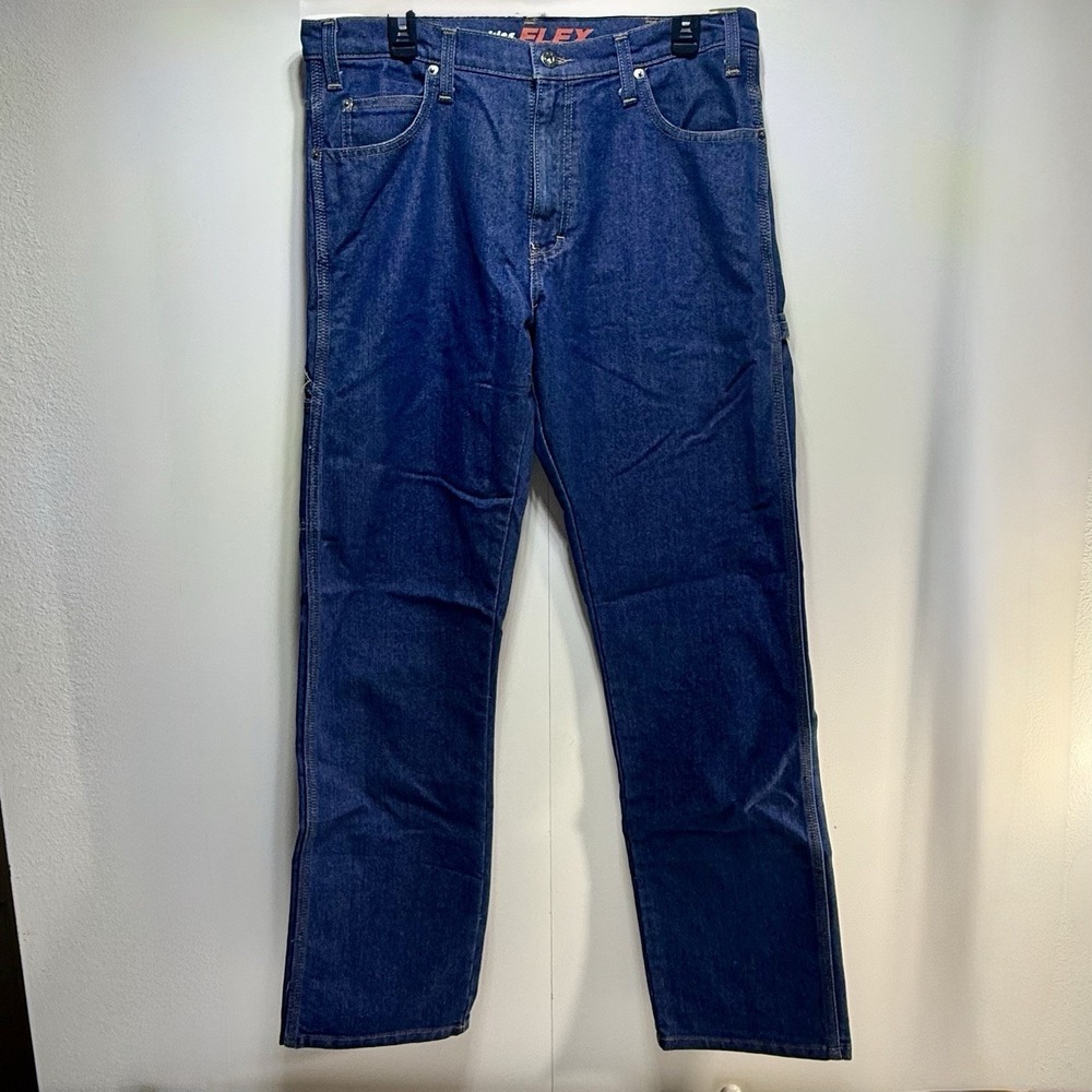 Dickies FLEX‎ Relaxed Fit Straight Cargo Blue Jeans Men's 34" X 34" NWOT